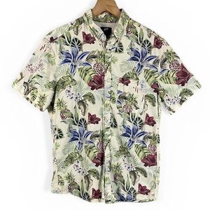 H&M Men’s Casual Short Sleeve Hawaiian Button Down Shirt Size Medium